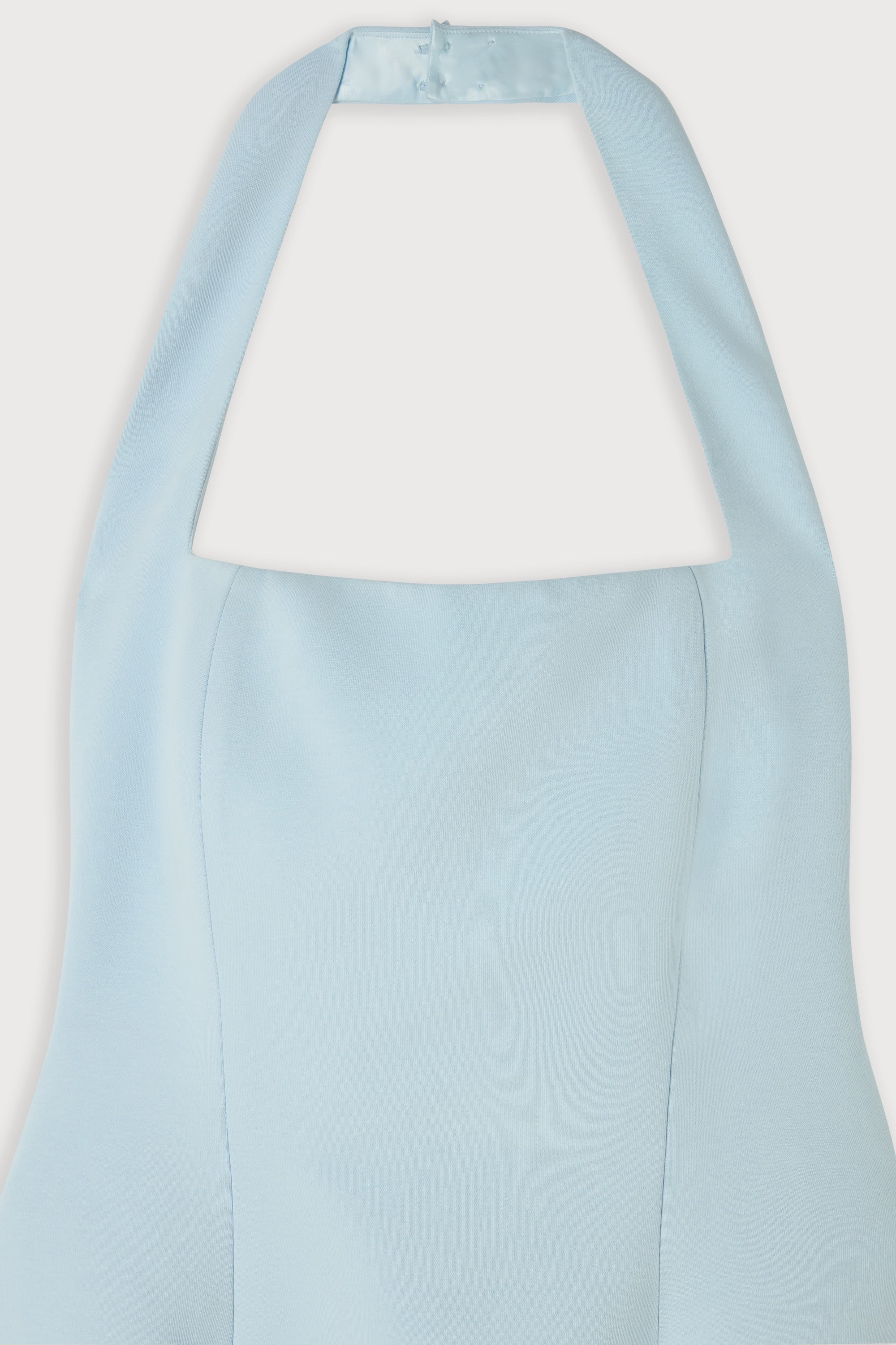 Cotton Mix Halter Midi Dress