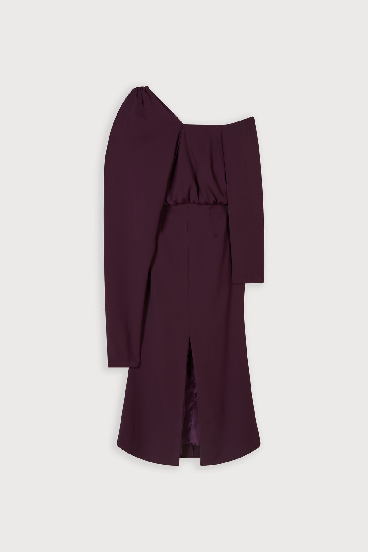 Draped One Shoulder Midi Dress