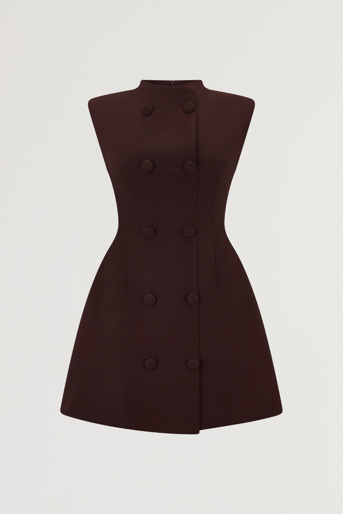 Sleeveless Button Mini Dress