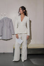Cotton Mix Structured Trousers