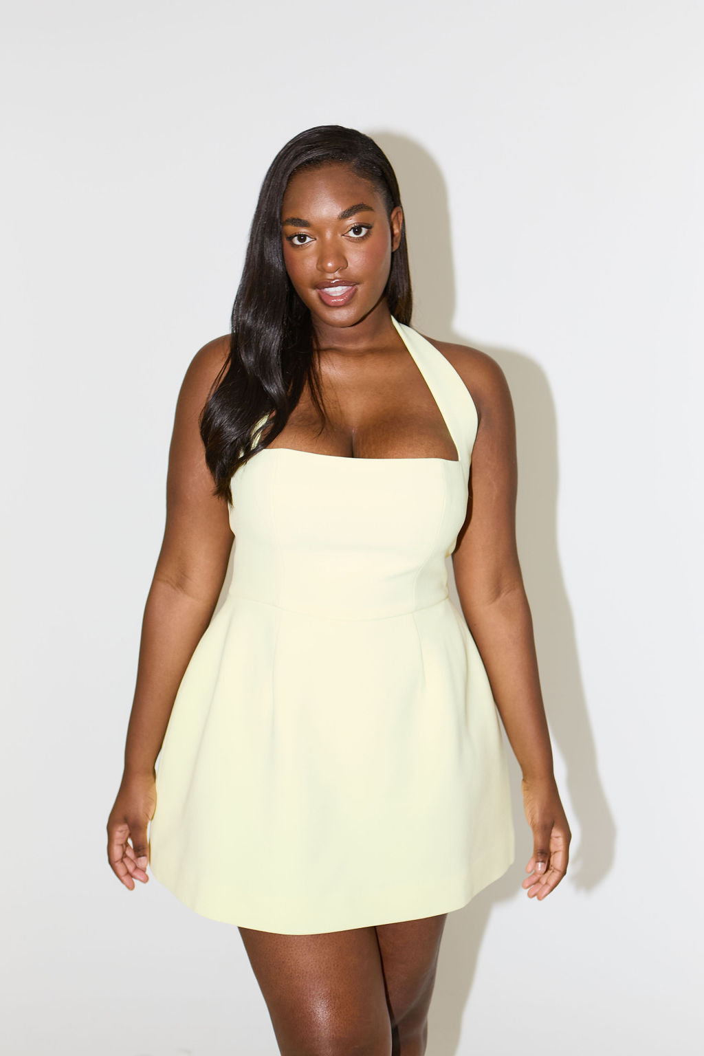 The Ultimate Muse Structured Mini Dress	| Lime Cream