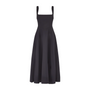 The Ultimate Muse High Waist Square Neck Midi Dress | Black