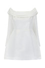 The Ultimate Muse Satin Bardot Mini Dress | White