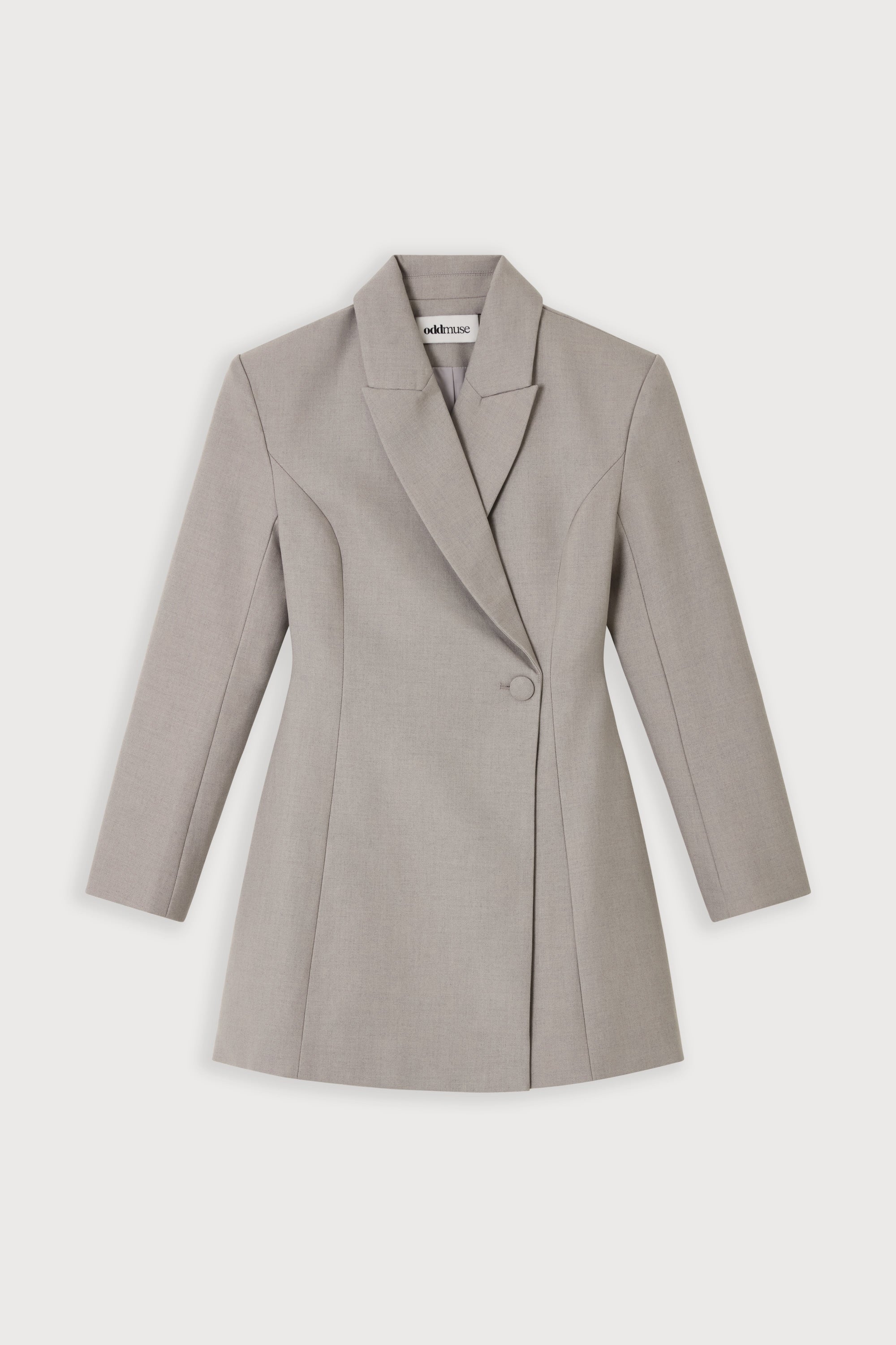 Wool Mix Tailored Blazer Dress