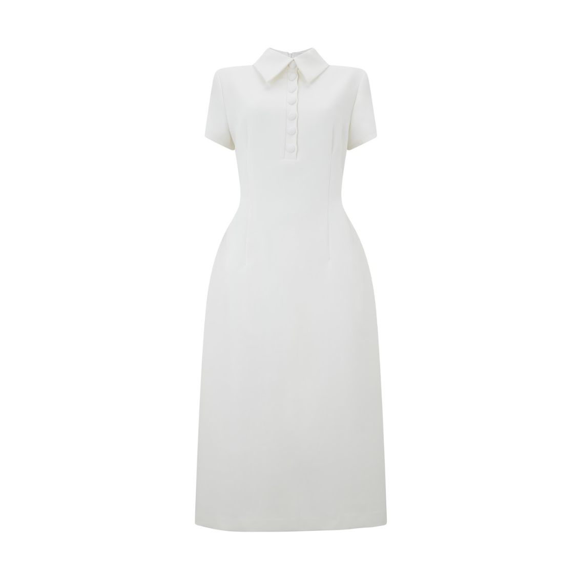 The Ultimate Muse Collared Midi Dress | White