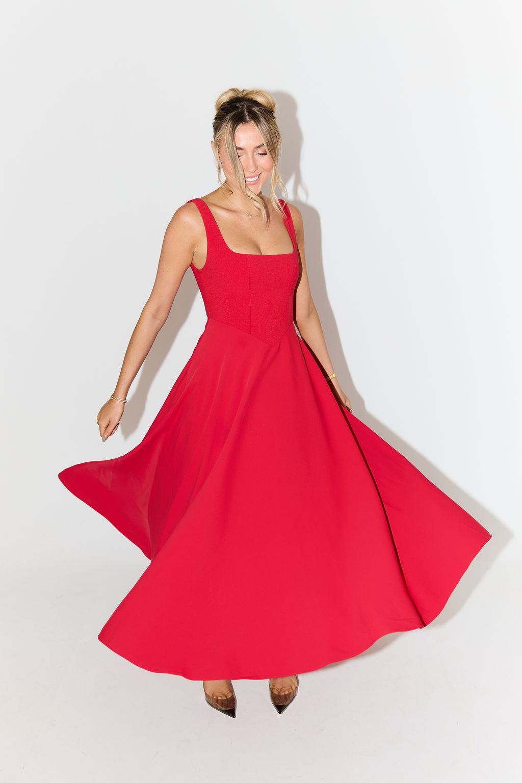 Square Neck Midi Dress